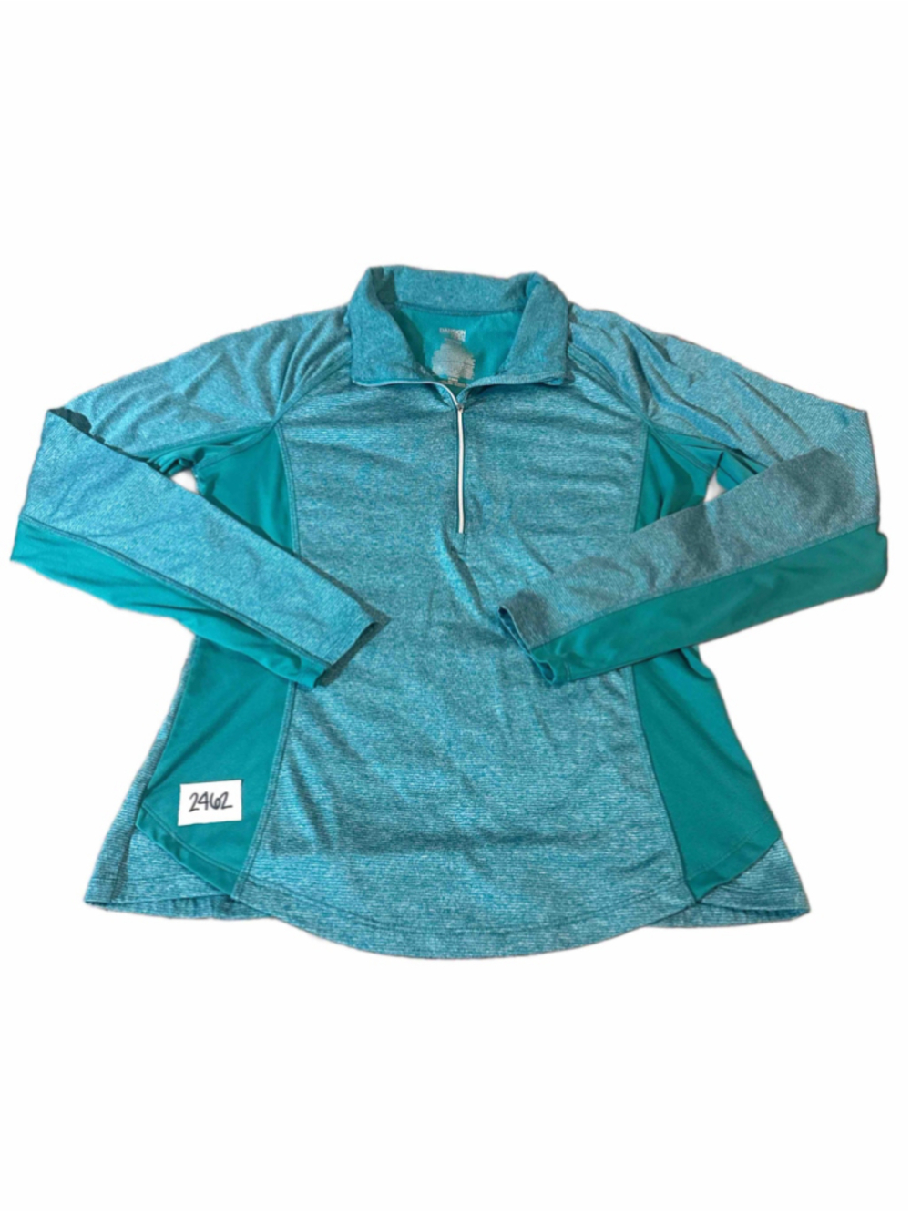 Women's Danskin Now Quarter Zip Pullover Teal Size L